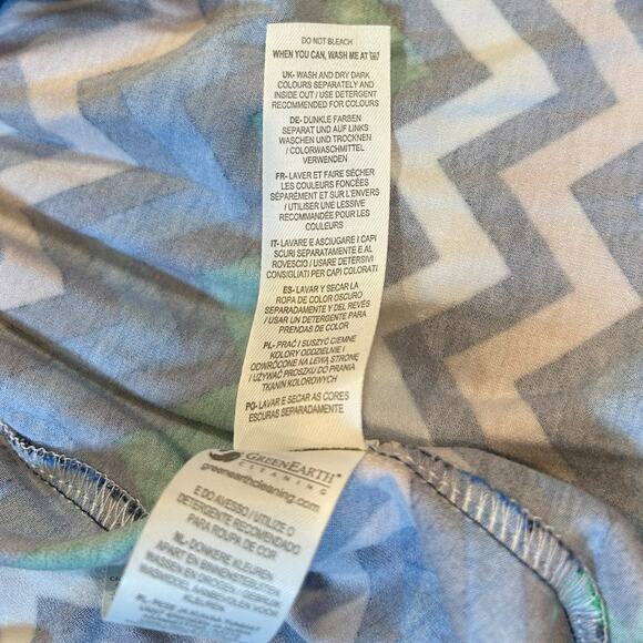 BODEN Women's Wrap Dress Size UK 8 US 4 Navy Blue Green Chevron Jersey Knee - Picture 8 of 8